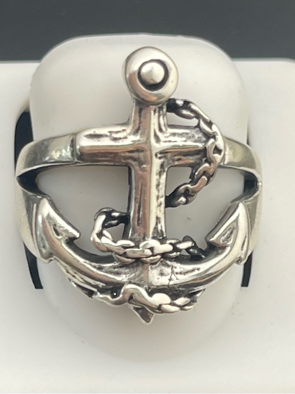 Size 8,9 option sterling silver anchor ring